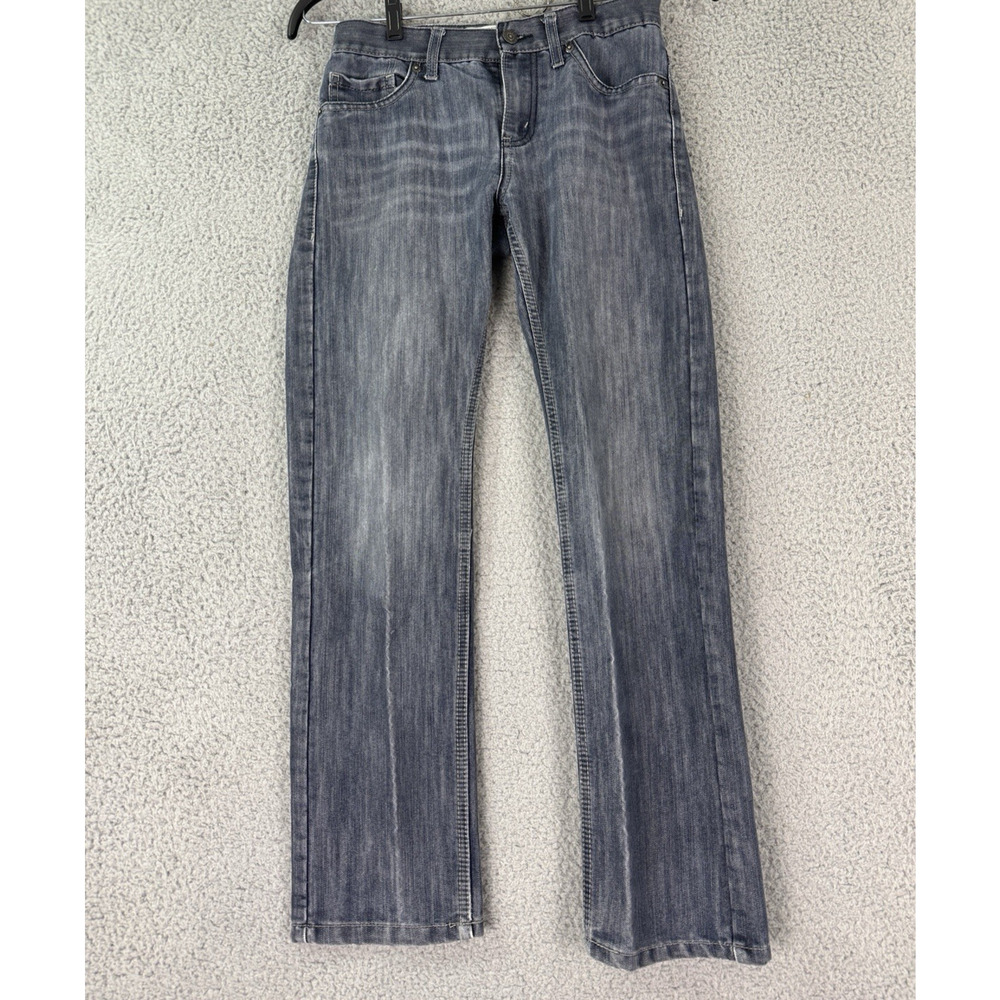 Levi’s 511 Slim Jeans Boys 14 Gray Stretch Denim Distressed Casual